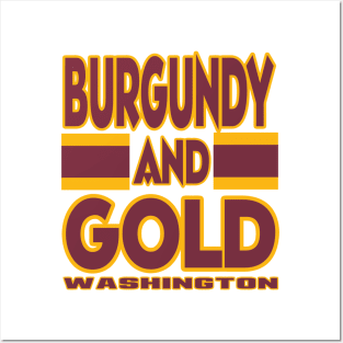 DC LYFE Burgundy and Gold Washington Posters and Art